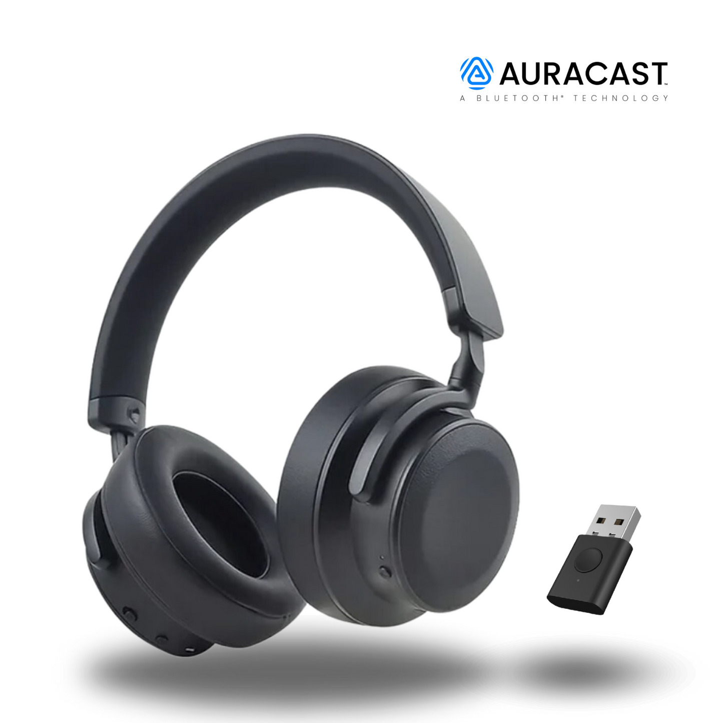 EchoBeats™ ANC Bluetooth Auracast ワイヤレス ヘッドフォン (送信機と一緒に販売)