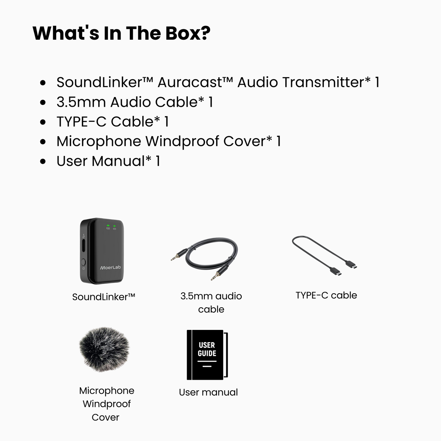 SoundLinker™ Portable Auracast™ Audio Transmitter/Remote Mic